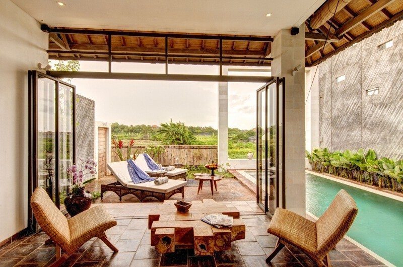 Abaca Villas Pool Side Seating Area, Petitenget | 5 Bedroom Villas Bali