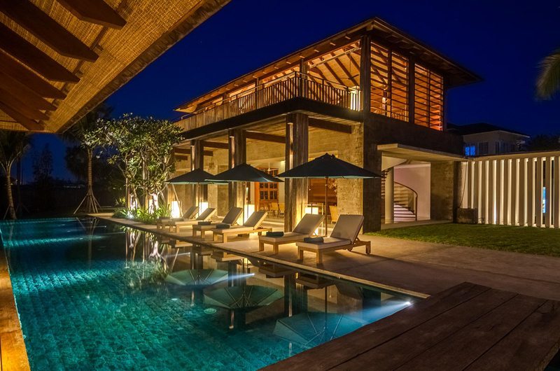 Ambalama Villa Swimming Pool at Night, Seseh | 5 Bedroom Villas Bali