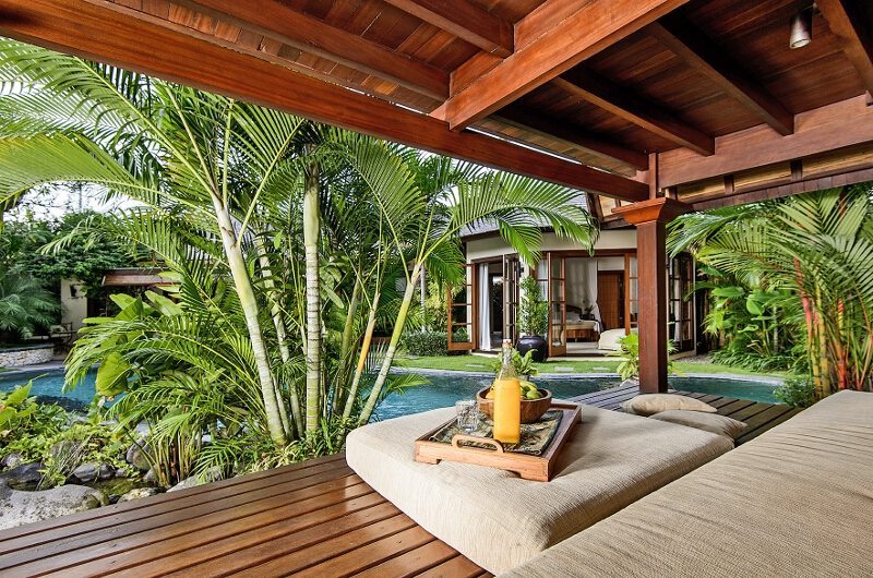 Lataliana Villas Pool Side Seating Area, Seminyak | 5 Bedroom Villas Bali