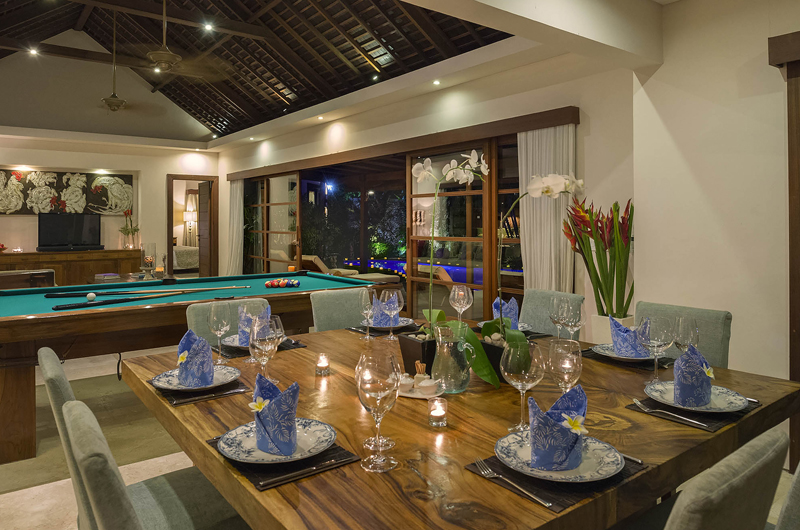 Lataliana Villas Dining Table with Crockery, Seminyak | 5 Bedroom Villas Bali