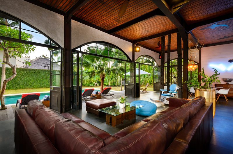 Niconico Mansion Living Area with Pool View, Petitenget | 5 Bedroom Villas Bali