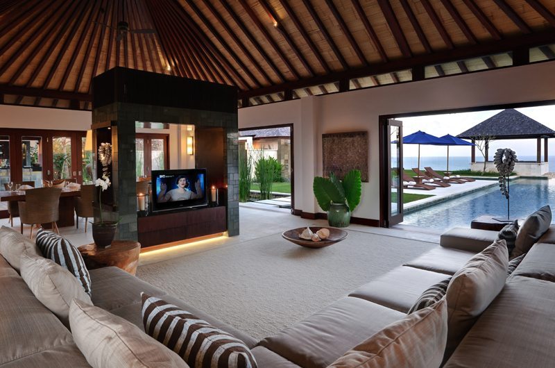 The Ungasan Clifftop Resort Villa Nora Living Area with Pool View, Uluwatu | 5 Bedroom Villas Bali