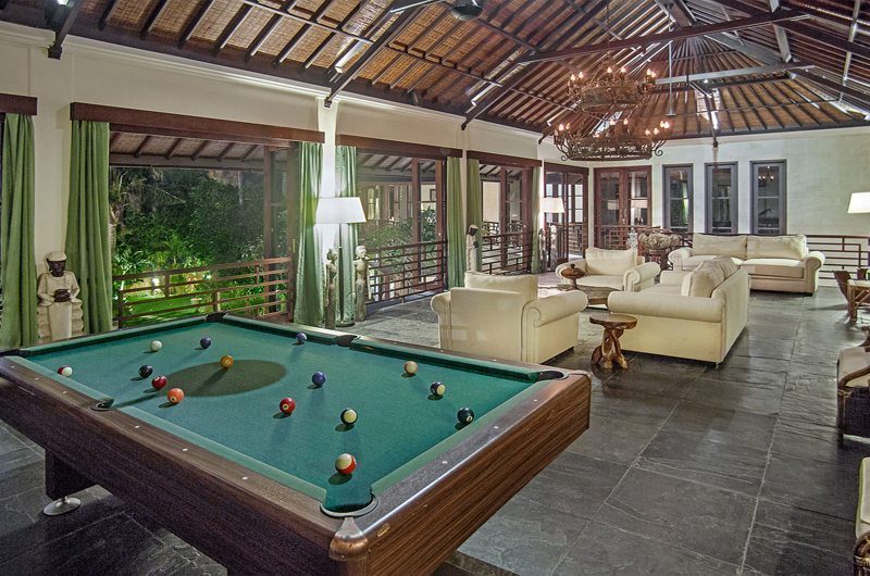 Villa Avalon Bali Living Room with Billiard Table, Canggu | 5 Bedroom Villas Bali