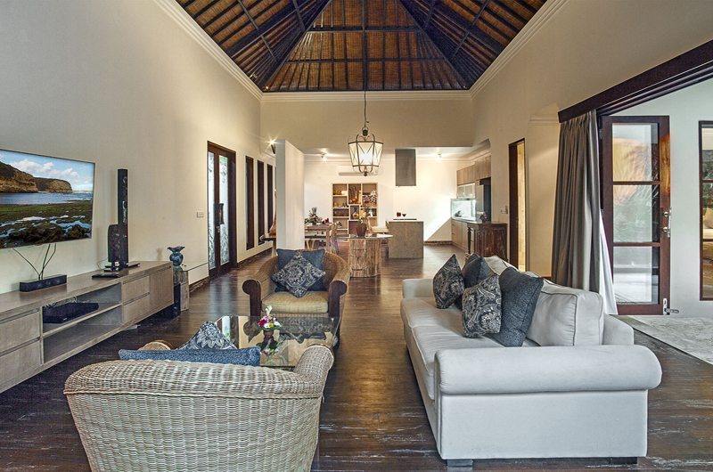 Villa Avalon Bali Living Area with TV, Canggu | 5 Bedroom Villas Bali