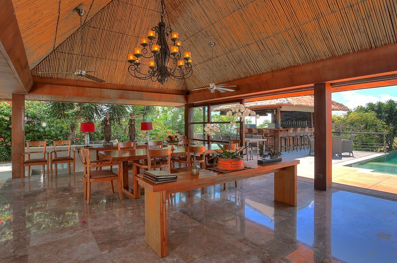 Villa Indah Manis Dining Area with Pool View, Uluwatu | 5 Bedroom Villas Bali