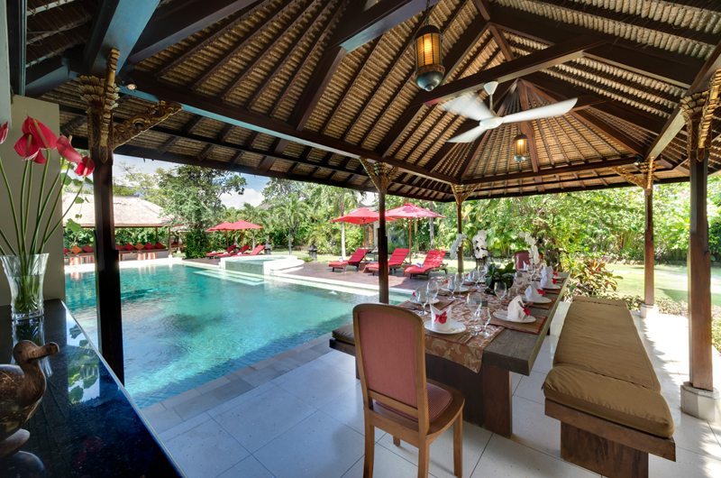 Villa Kalimaya Pool Side Dining, Seminyak | 5 Bedroom Villas Bali