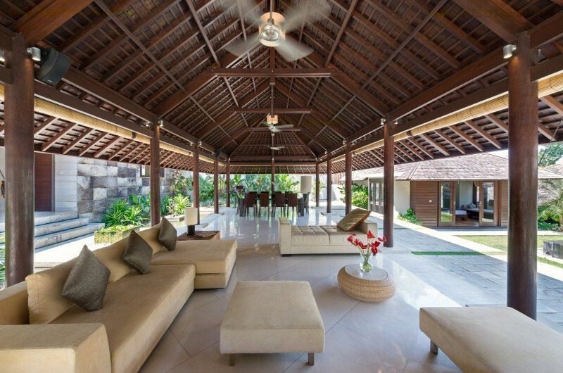 Villa Mata Air Living Area with Pool View, Canggu | 5 Bedroom Villas Bali