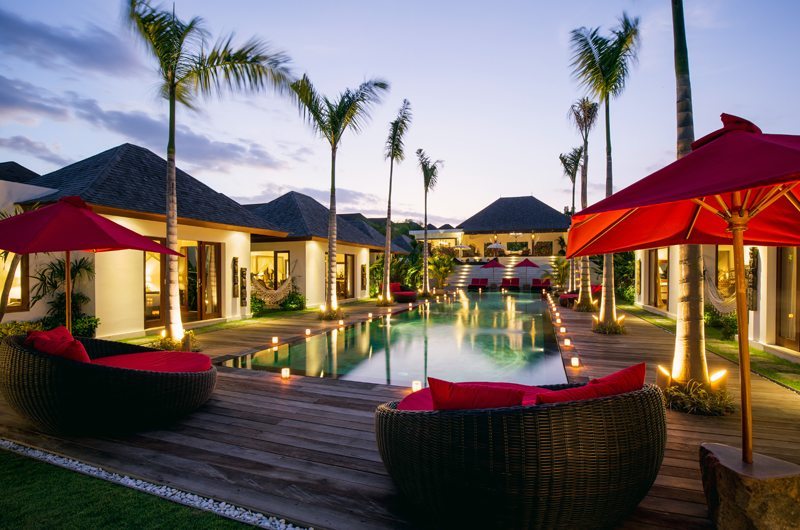 Villa Naty Swimming Pool at Night, Umalas | 5 Bedroom Villas Bali