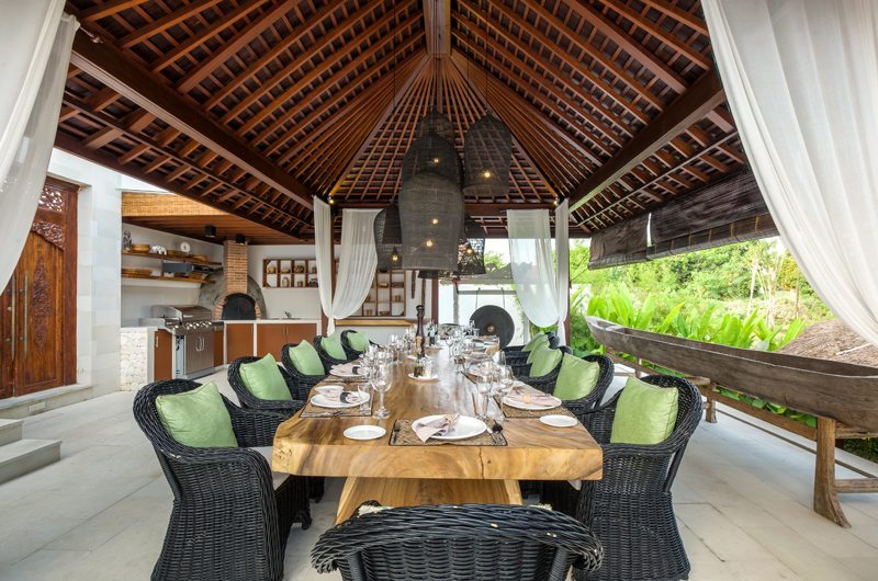 Villa Naty Dining Area with Garden View, Umalas | 5 Bedroom Villas Bali