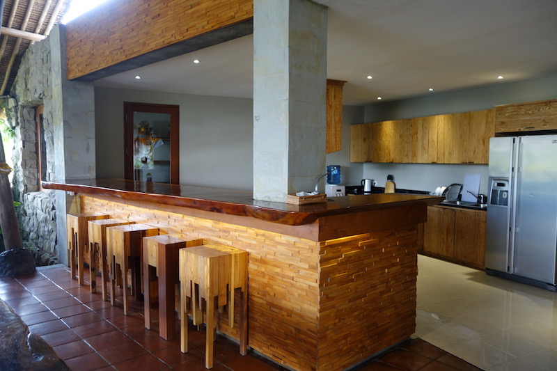Villa Omah Padi Kitchen with Breakfast Bar | 5 Bedroom Villas Bali